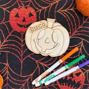 Personalized Wooden Pumpkin Craft
